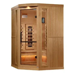 Golden Designs Full Spectrum Infrared Sauna with Himalayan Salt Bar | GDI-8035-03 | 3 Persons